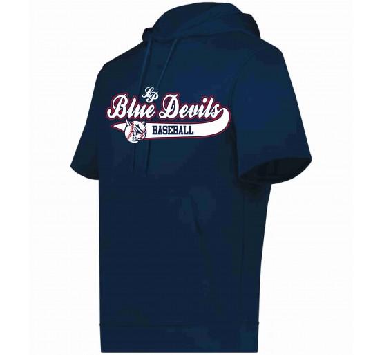LP Blue Devils Baseball Wicking Short Sleeve Hoodie